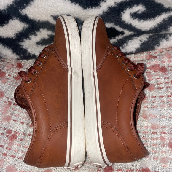 Men’s Brown Leather Vans size 8 - Picture 3 of 6